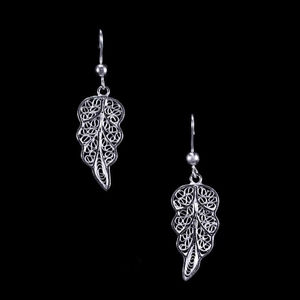 Pendientes de Plata de Ley 925 con Diseño de Hojas Onduladas de Alta Calidad, los Más Vendidos, Proveedor Directo de la India, Brillo Deslumbrante para Mujer - Product Image 1