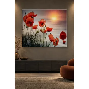 Impression sur toile Fida Red Poppies at Sunset - Product Image 3