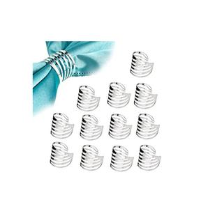 Anneaux de serviette de luxe en acier inoxydable Bouquet de mariage en argent artisanat de fête Rond de serviette en acier inoxydable à bas prix - Product Image 1