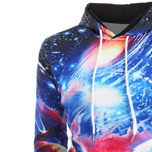 Sweat-shirts polaires imprimés par transfert thermique pour hommes, faible MOQ, vente en gros, design personnalisé, écologiques, avec motif d'équipe - Product Image 4