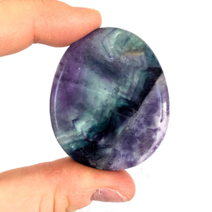 <b>Feng</b> <b>Shui</b> & Fairy Style Polished <b>Crystal</b> Thumb Rainbow fluorite Semi-Precious Healing Gemstone for Palm Worry <b>Crystal</b> Stone - Product Image 5
