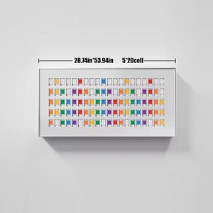 Tablero de Mensajes de 100 Celdas con Palancas Desplegables, Color Blanco, Marca YUELI, para Exhibición en Paredes de Cafeterías, Restaurantes y Boutiques - Product Image 1