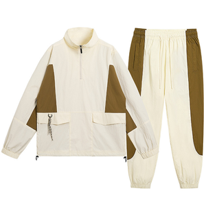 Nouveau haut personnalisé hommes hiver décontracté léger coupe-vent veste pantalon costume respirant Polyester/coton séchage rapide vêtements de sport - Product Image 3