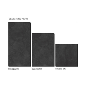 กระเบื้องพอร์ซเลน Cementino Nero ขนาด600X900มม. พื้นผิวด้านแบบเรียบง่ายสำหรับใช้ในห้องครัวห้องน้ำ - Product Image 1