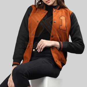 เสื้อแจ็คเก็ตเลตเตอร์แมนคุณภาพพรีเมียมสำหรับผู้หญิง เสื้อแจ็คเก็ตเลตเตอร์แมนแบบแห้งเร็ว เสื้อแจ็คเก็ตเลตเตอร์แมนแขนยาว - Product Image 5