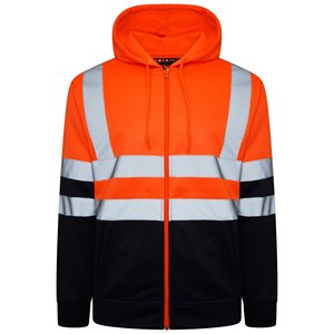 Sudadera con capucha reflectante de seguridad de alta visibilidad EN ISO 20471 ANSI Clase 3 Sudadera con capucha amarilla de manga larga de alta visibilidad para trabajadores Topógrafos - Product Image 4