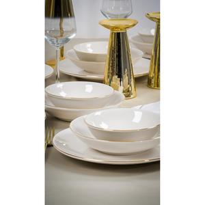 Hayal oro dorato Off bianco 18 pezzi porcellana Set per 6 persone - Product Image 1