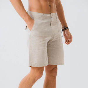 Short de survêtement en sergé 100% coton de couleur unie sur mesure de haute qualité coupe décontractée short de course pour hommes - Product Image 3