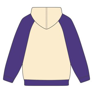 Sudadera con capucha Omega bordada Premium Neutro y púrpura Mangas raglán Ropa de fraternidad griega Divine Nine HBCU Ropa universitaria - Product Image 3