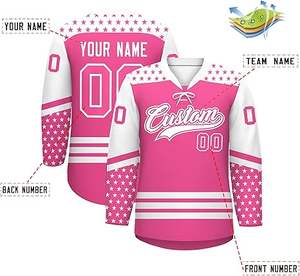 ชุดเครื่องแบบฮ็อกกี้น้ำแข็งระบายได้ดีเสื้อเจอร์ซีย์และกางเกงสำหรับเยาวชนชายหญิงทีมกีฬา OEM - Product Image 2