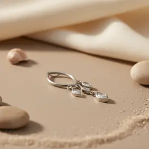 Colgante de Plata 925 con Rubí Corte Princesa Platino para Mujer - Regalo Religioso - Product Image 2