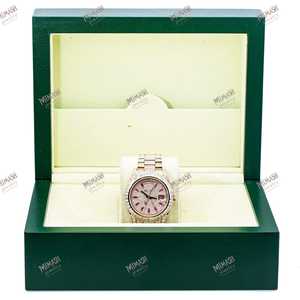 นาฬิกาหน้าปัดบาแกตสีชมพูโรสโกลด์รุ่นจำนวนจำกัดนาฬิกาเพชรสีโรสโกลด์แบบวันและวันที่อัตโนมัติ - Product Image 6