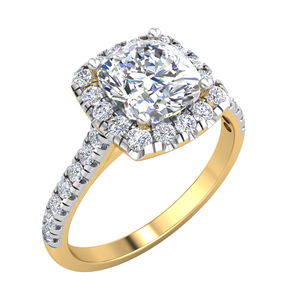 Elegante anillo clásico de oro de 18 quilates para mujer 1.59Cts VS Clarity Lab Grown EF Color Diamond Jewelry Anillo clásico lujoso para mujer - Product Image 1