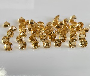 เบาะซิทรีนธรรมชาติตัดเป็นพลอยซิทรีนแบบเหลี่ยมหลวม4มม. คุณภาพสูง - Product Image 3
