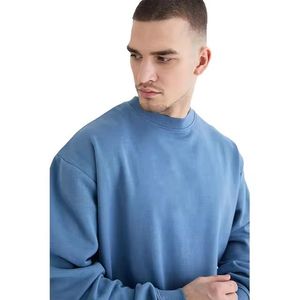 Sudadera con capucha Vintage de peso pesado para hombre, sudadera de algodón de felpa de gran tamaño, ropa de calle lavada para invierno, estilo informal, teñido liso - Product Image 6