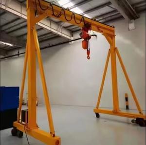 Grue semi-portique mobile industrielle électrique à hauteur réglable, 5 tonnes, moteur à boîte de vitesses, hauteur de levage de 6 m, supérieure et durable - Product Image 3