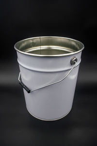 27 litros. diámetro. Cubos cónicos de hojalata personalizables de 292 x 445 mm con tapa de rosca o tapa de cierre de anillo, aptos para productos a base de solventes - Product Image 1