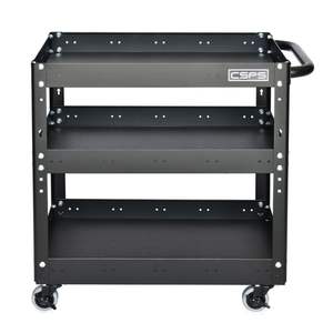 Wholesale Tool Storage Tool Cart 3-Tiers Stainless Steel Tool Cart OEM Supported to Mechanic <b>Garage</b> <b>Cabinet</b> With Wheels Industry - Product Image 2