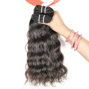 Tissage de cheveux indiens Remy non transformés de couleur naturelle Styles droits et ondulés Aucun traitement chimique Bundle de cheveux bruts - Product Image 5