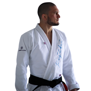 White Brazilian Jiu Jitsu Competition Gi 390gsm Pearl Weave Lightweight Durable Uniform for Tournaments - Product Image 6