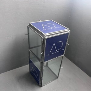 Cadre photo 9 en 1, design cube de table, cadre photo familial décoratif, métal, fer et verre avec finition grise - Product Image 5