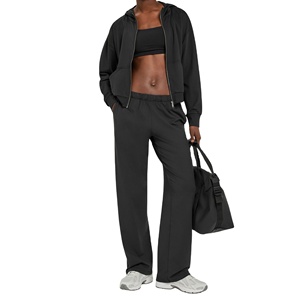 Vente en gros 2026 Sweat à capuche zippé pour femme, délavé à l'acide, personnalisé, pour le sport, la gym, la course, le yoga, vêtements de sport, écologique, OEM ODM, en gros - Product Image 1