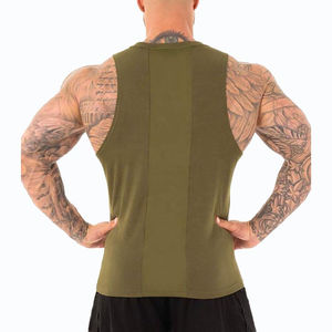 Logo personnalisé Hommes Muscle Fit Débardeur 100% Coton Tricoté Sans Manches Prix Top D'entraînement - Product Image 2