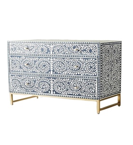 Bone Inlay Chest 6 Drawers Living Room Cabinet Bone Inlay Dresser Bone Inlay Furniture