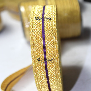 เสื้อเครื่องแบบพิธีการ RCMP สีทองและสีม่วง แต่งด้วยผ้าไหมไมลาร์แบบถักเปีย  ชุดเครื่องแบบพิธีการสีทองล้วนแบบสั่งทำพิเศษ  ผ้าไหมไมลาร์แบบถักเปียสีทอง  ชุดเครื่องแบบแบบดั้งเดิม - Product Image 1