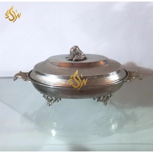 จานก้นลึกทรงกลมมาใหม่ล่าสุดสำหรับเสิร์ฟอาหารบนโต๊ะเครื่องใช้สำหรับงานเลี้ยงตกแต่งภาชนะใส่อาหารหม้อร้อน - Product Image 6