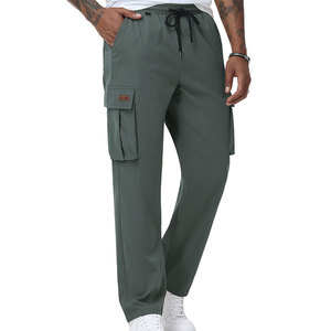 Pantalones Cargo Jogger para Hombre, Transpirables, de Algodón, Corte Recto, Ecológicos, Tela Suave al Tacto, Ajuste Flexible, Elegantes, Casuales, para Viajes, Uso Diario - Product Image 1