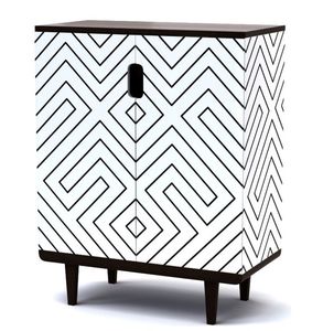 Table d'appoint en incrustation d'os de style moderne de luxe Table de chevet noire armoire conceptions intégrées pour la maison école meubles faits à la main inde - Product Image 4