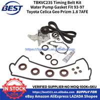 MBSGSW Kit de correa de distribución Junta de bomba de agua para Toyota Corolla Celica Geo Prizm 7AFE 1.8L 1993-1997 TBKWP235 VS50440R TBKVC235