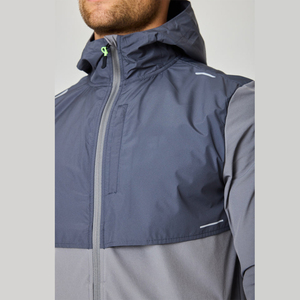 Veste coupe-vent décontractée à fermeture éclair avant, 2 couleurs, sur mesure OEM, imperméable, pour la randonnée en plein air, vente en gros pour hommes - Product Image 6