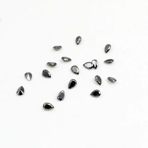 Diamante negro piedra facetada diamante Natural corte pera 5x8mm suelta joyería personalizada regalo de cumpleaños por Lustre - Product Image 1