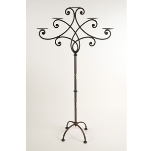 Candelabro de Hierro de 5 Brazos con Acabado Negro Ecológico para Decoración del Hogar, Iluminación de Pascua y Navidad, Alto para Piso - Product Image 3