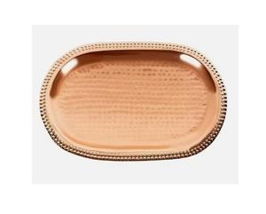 Plateau de service rond en métal de taille personnalisée dernière conception avec poignée en acacia en cuivre Produit Offre Spéciale à usage domestique - Product Image 4