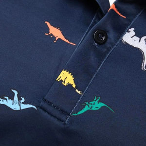 เสื้อโปโลคุณภาพสูงของผู้ชายเสื้อใส่ทำงานแบบลำลองปกหลวมผ้าระบายอากาศได้ดีพิมพ์ลายไซส์ XL กอล์ฟขายส่ง - Product Image 5