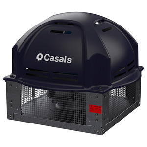 KENTALROOF CONFORT 315 T4 0,25kW ventilatore da tetto con cappuccio in plastica rimovibile incernierato, alloggiamento in acciaio zincato, girante all'indietro, IP55 - Product Image 1