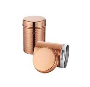 Récipients de sucre et de café en laiton et inoxydable de haute qualité à usage culinaire disponibles en plusieurs finitions utilisées pour conserver la poudre alimentaire - Product Image 2