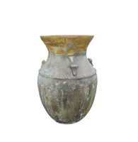 Kerajinan tangan terlaris pot bunga besar & penanam tanaman atlantis vas tanah liat berlapis campuran dekorasi & perlengkapan taman buatan Vietnam