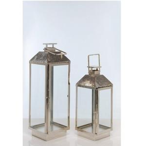 Lanterne européenne d'extérieur Halloween 2 pièces en fer noir Type de support en verre en métal pour la décoration de la maison - Product Image 5