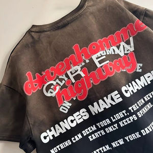 DTG เสื้อยืดโอเวอร์ไซส์สำหรับผู้ชายพิมพ์ลายแนวสตรีทเสื้อยืดขนาดใหญ่สำหรับผู้ชายเสื้อผ้าผู้ชายแบบไร้รอยต่อ - Product Image 3