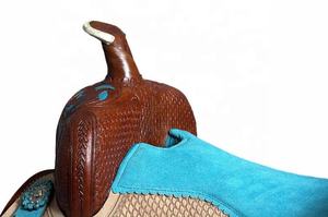 Barril de carreras inglés de cuero genuino de calidad superior, sillín occidental, herrajes de acero inoxidable, tamaño de 10-20 pulgadas para montar a caballo - Product Image 3