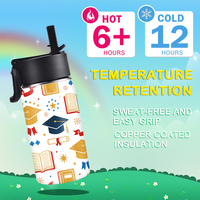 Produit Tendance 2026 – Bouteille d'eau portable en métal de 12 oz à large ouverture, personnalisable avec logo, idéale pour la remise des diplômes et la fête des enseignants