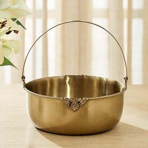 Vente en gros de paniers de rangement et d'organisation de la cuisine domestique de haute qualité pour les fruits en métal corbeille à fruits en fil métallique - Product Image 3