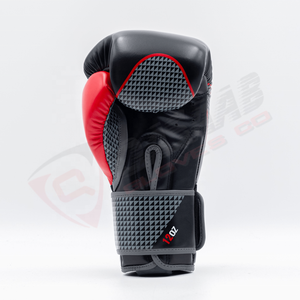 Gants de boxe professionnels Offre Spéciale Logo imprimé en cuir PU doigt complet noir rouge tailles 16oz pour adultes gants de boxe en gros - Product Image 3