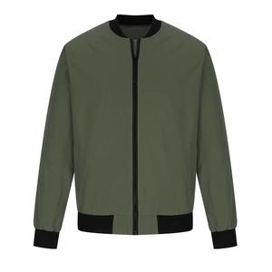 Veste de vol bombardier à col montant pour hommes de haute qualité hiver épais solide fermeture éclair complète Logo personnalisé Appliques enduits vente en gros - Product Image 2