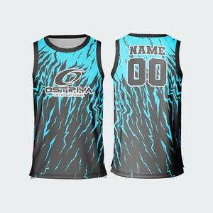 Maillot de basket-ball personnalisé avec nom d'équipe, sans manches, sublimation, pour unisexe, été - Product Image 2