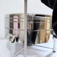 Pemanas Makanan Komersial Set Chafing Dish Buffet Bahan Stainless Steel Kapasitas 6L Pengontrol Suhu Manual Berbahan Bakar Alkohol untuk Katering